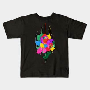 Rainbow Roses Kids T-Shirt